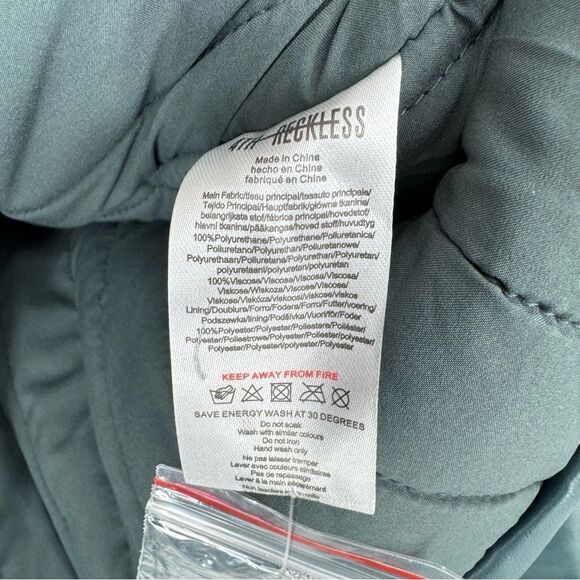 4th &‎ Reckless PU double breasted Victoria jacket in teal XL - Picture 10 of 10